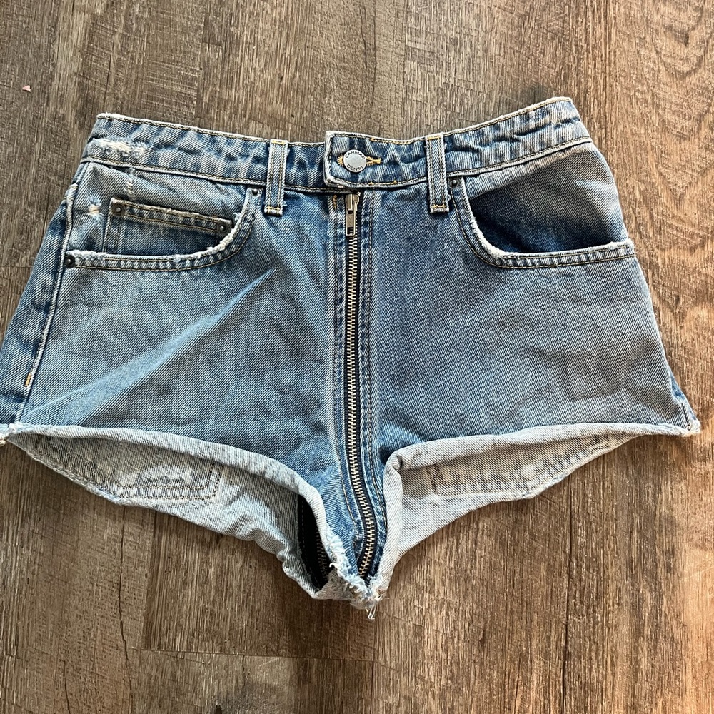 Carmar Jean shorts with full loop zipper